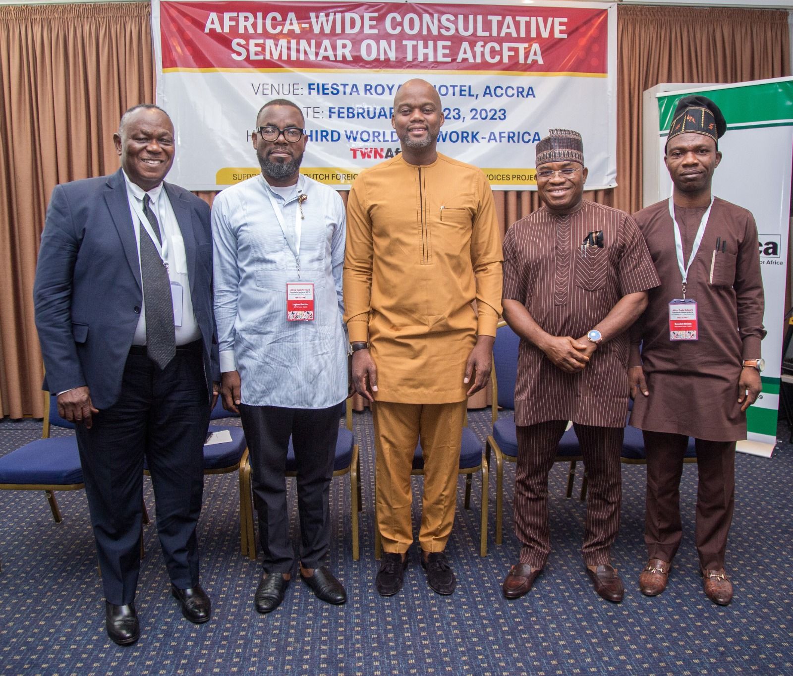 Nigerian delegation and H.E Wamkele K. Mene Secretary-General of African Continental Free Trade Area (AfCFTA) during the four days Consultative Forum in Accra, Ghana.